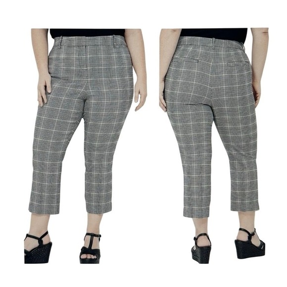 Lane Bryant Pants - Lane Bryant Cropped Pants Plaid Womens Size 18 Pockets Preppy Academia Office